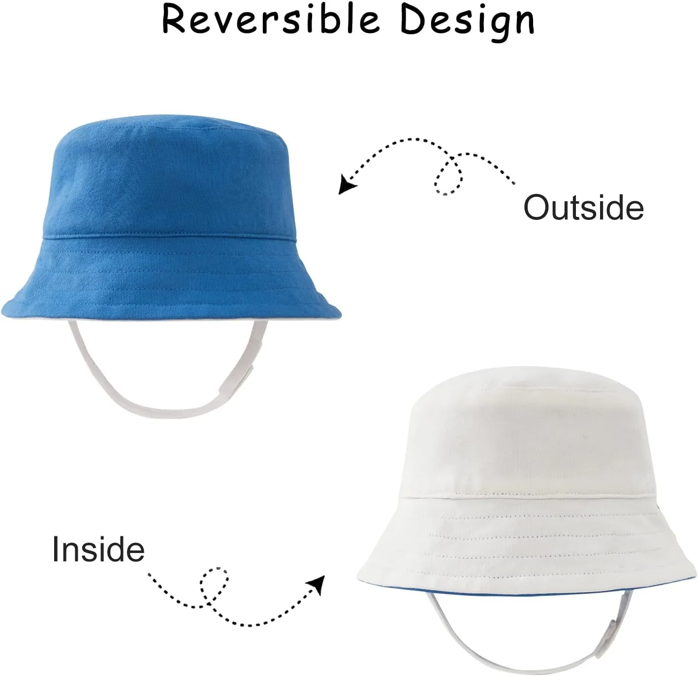 pureborn Baby Toddler Bucket Hat for Infant Boys Girls Kids Breathable Sun Hat with Chin Strap