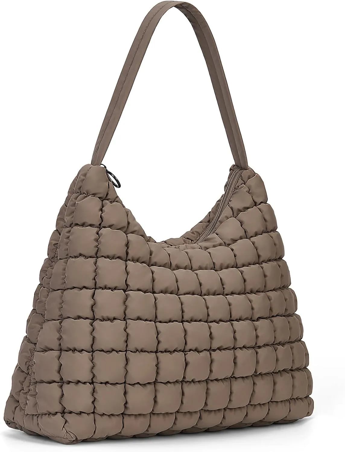 Quilted Tote Bag Puffer Hobo Bag for Women Lightweight Puffy Handbag Everyday Carryall Tote for Work Gym College