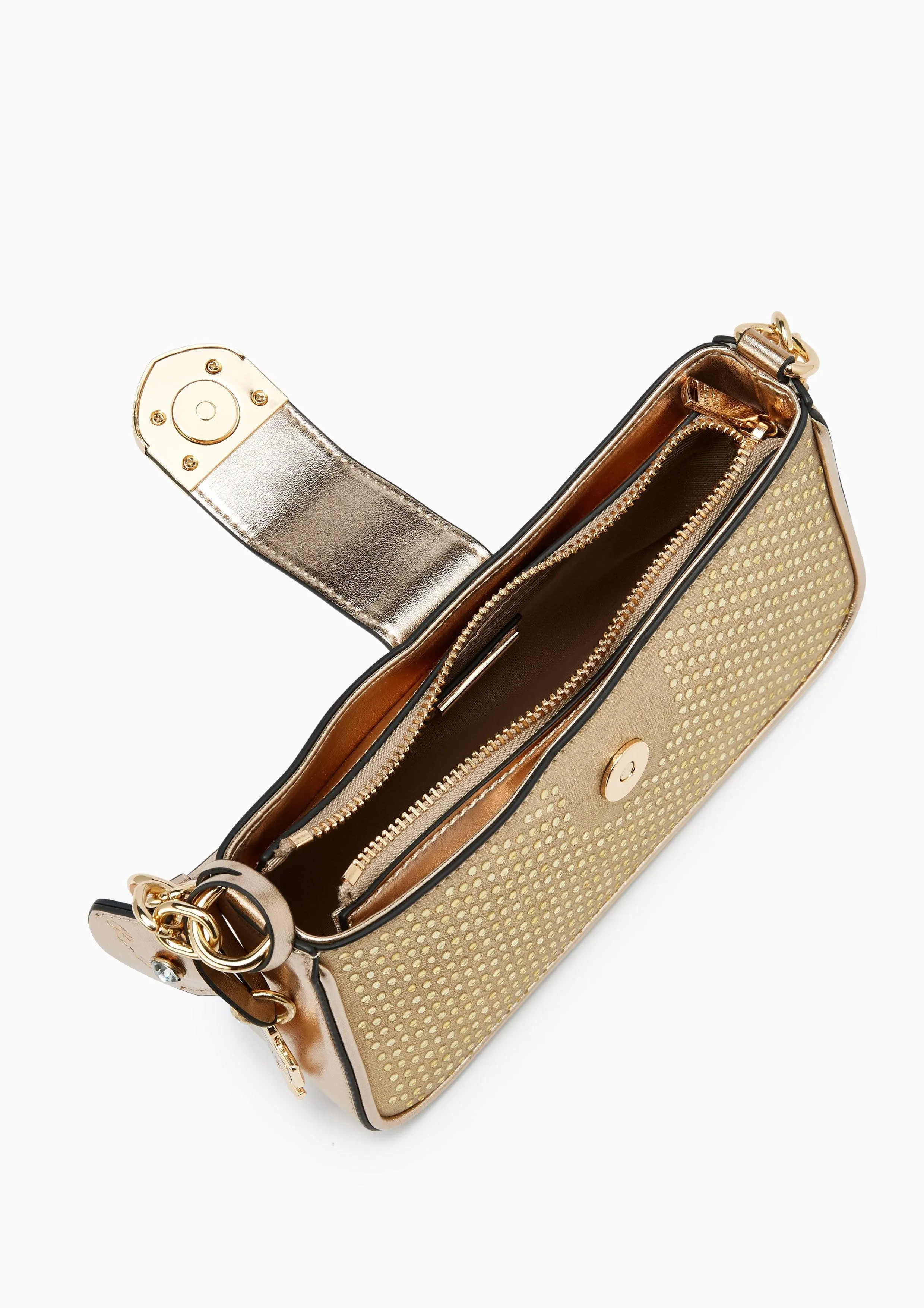 Ray Sparkle Shoulder Bag Gold
