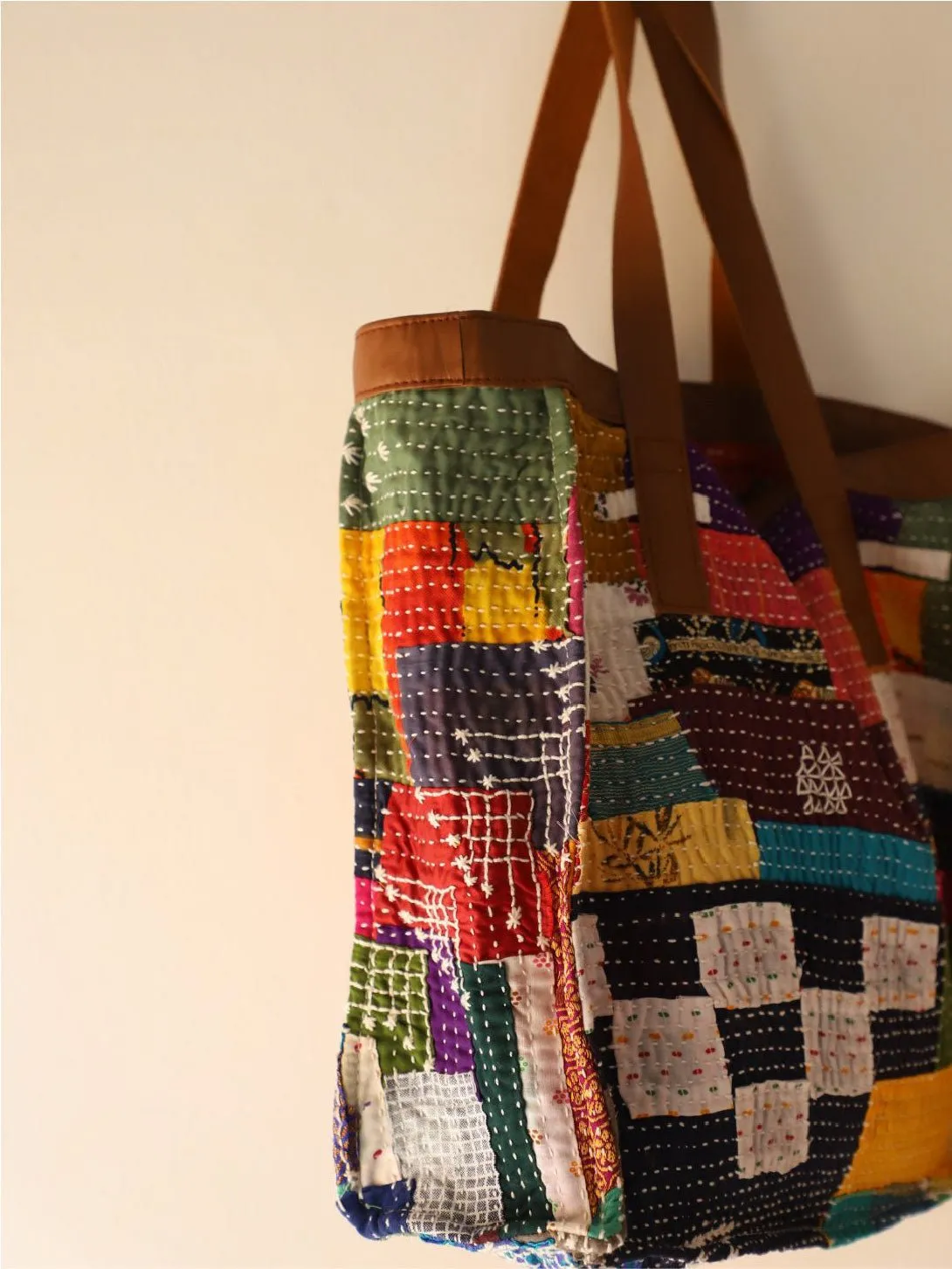 Reversible Quilted Tote Bag