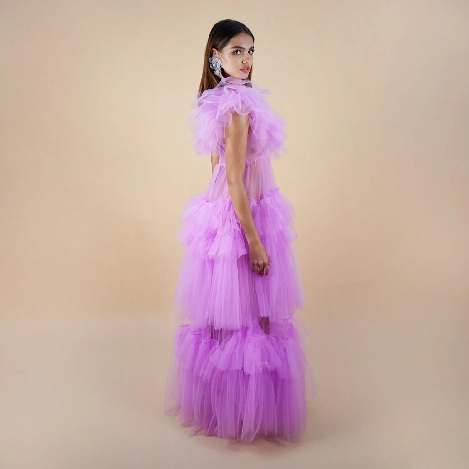 Seren One Shoulder Tulle Gown
