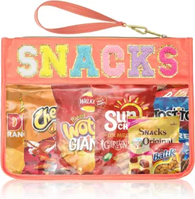 Snack Bags Pouch Travel Makeup Bag Chenille Letter Bags for Zipper Pouch Clear Cosmetic Bag Tote Bag Makeup Travel Bag for Women