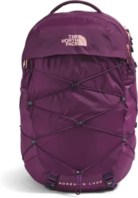 THE NORTH FACE Women's Borealis Luxe Commuter Laptop Backpack, Black Currant Purple/Burnt Coral Metallic, One Size