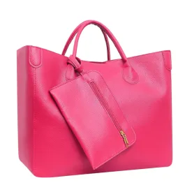 Trendy Minimalist Large Capacity Tote  Pu Bag