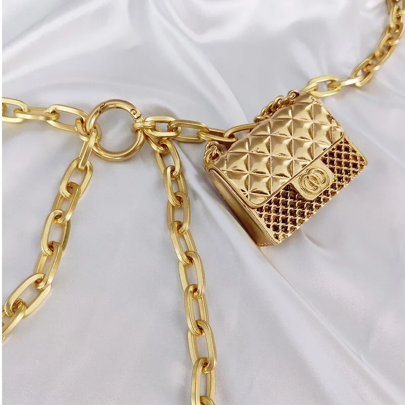 Unique and Trendy Chain Body Accessory with Mini Bag Charm
