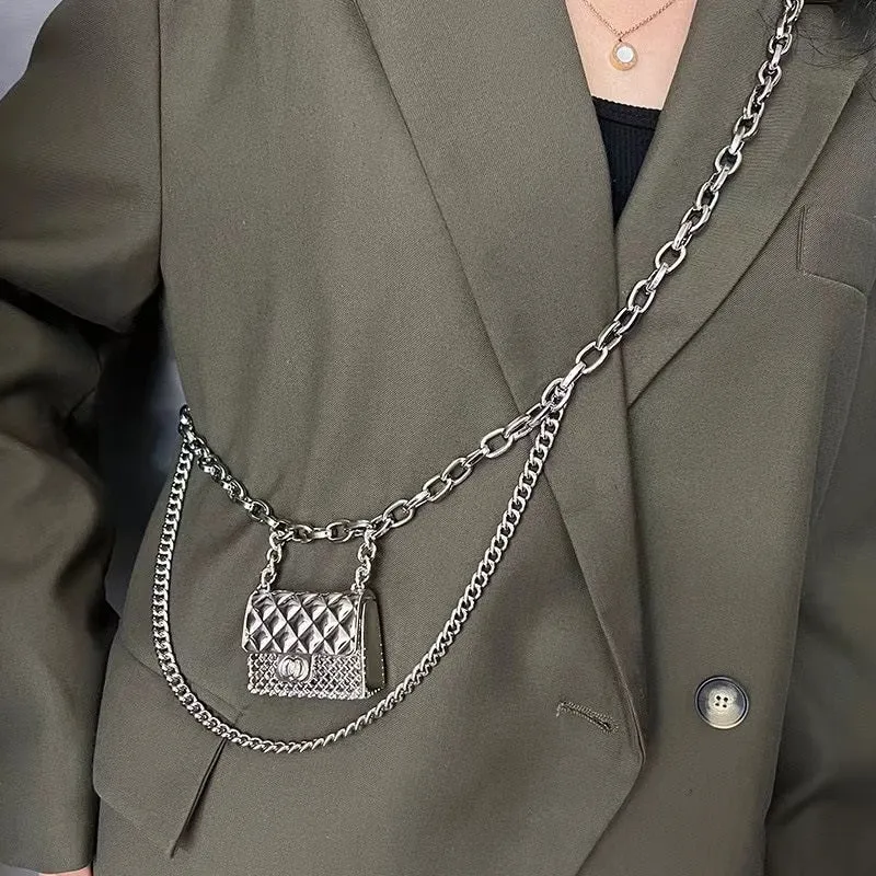 Unique and Trendy Chain Body Accessory with Mini Bag Charm