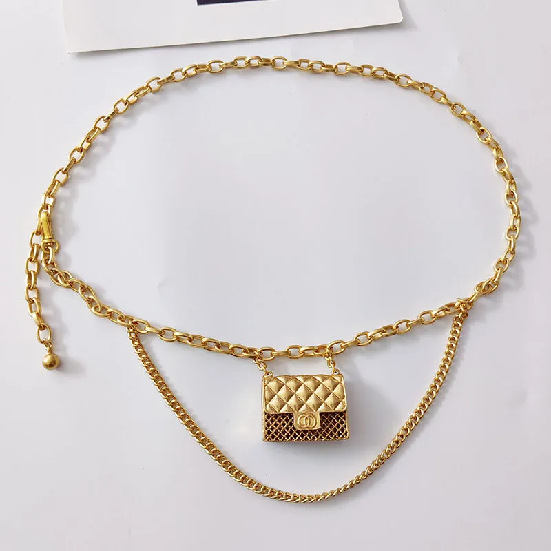 Unique and Trendy Chain Body Accessory with Mini Bag Charm