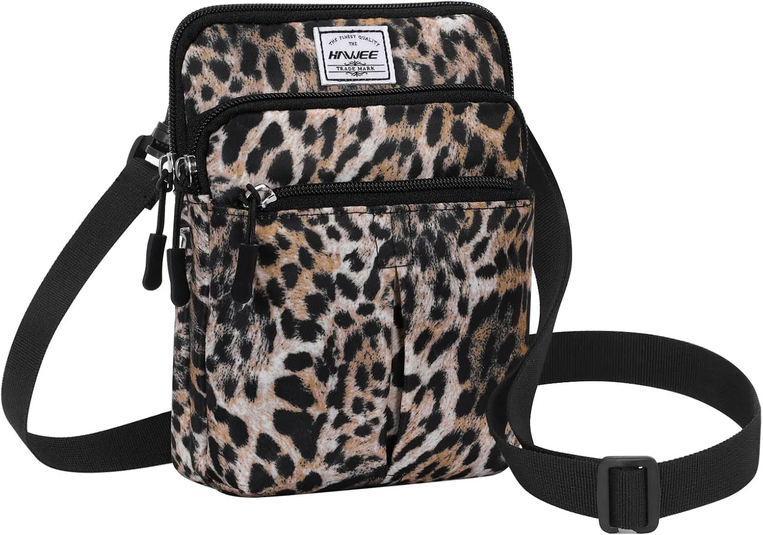 Waist Belt Bag for Women and Men Cross Body Cell Phone Purse Adjustable Shoulder Strap Travel Hip Pouch Multifunctional Fashion Fanny Packs Water Repellent, Leopard