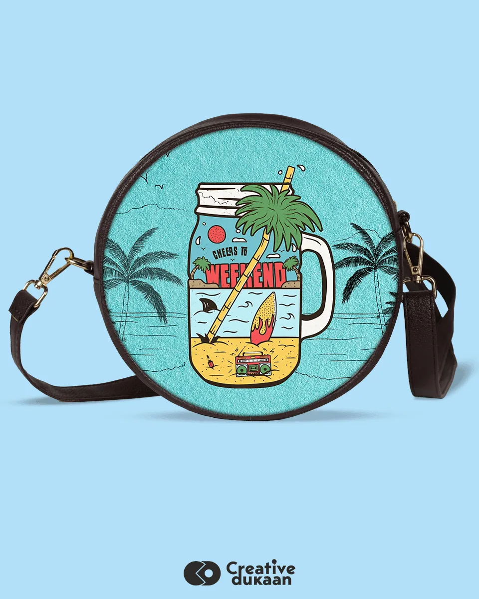 Weekend Vibes Blue Crossover Sling Bag