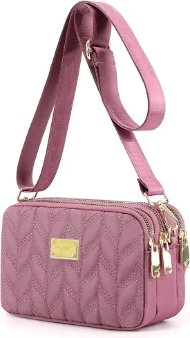 WITERY Small Crossboby Purse for Women - Waterproof Nylon Crossbody Phone Purse Shoulder Bag with Adjustable Strap