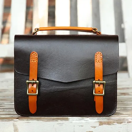 Women's Leather Classic Satchel Bag