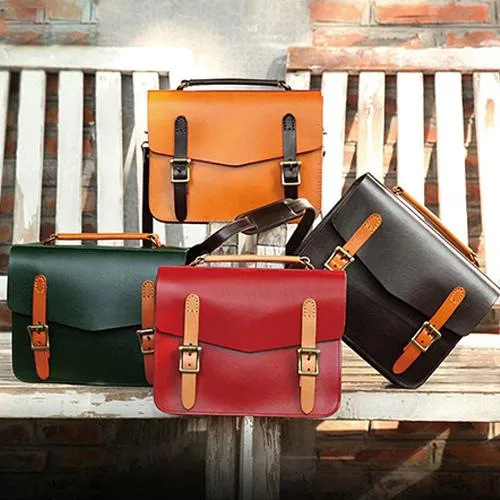 Women's Leather Classic Satchel Bag