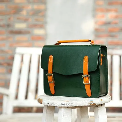 Women's Leather Classic Satchel Bag
