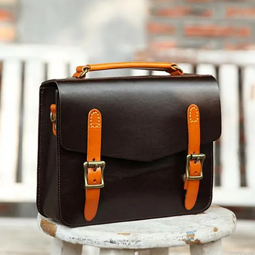 Women's Leather Classic Satchel Bag