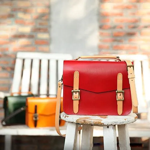 Women's Leather Classic Satchel Bag