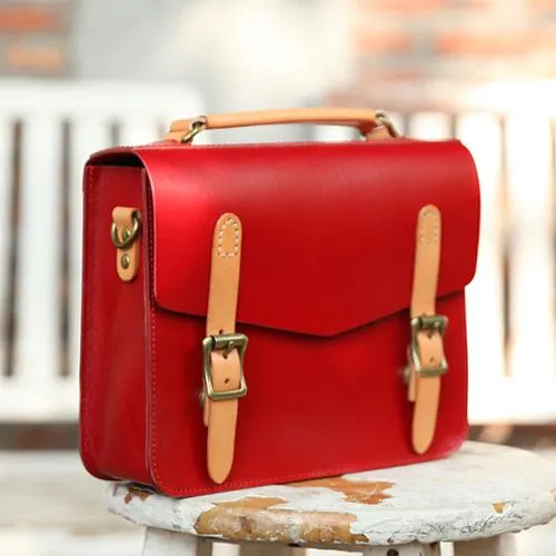 Women's Leather Classic Satchel Bag