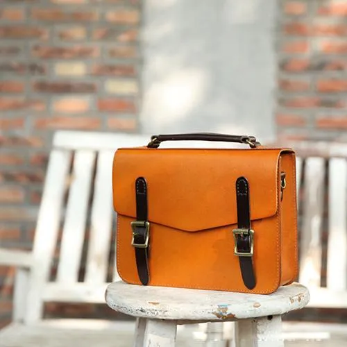 Women's Leather Classic Satchel Bag
