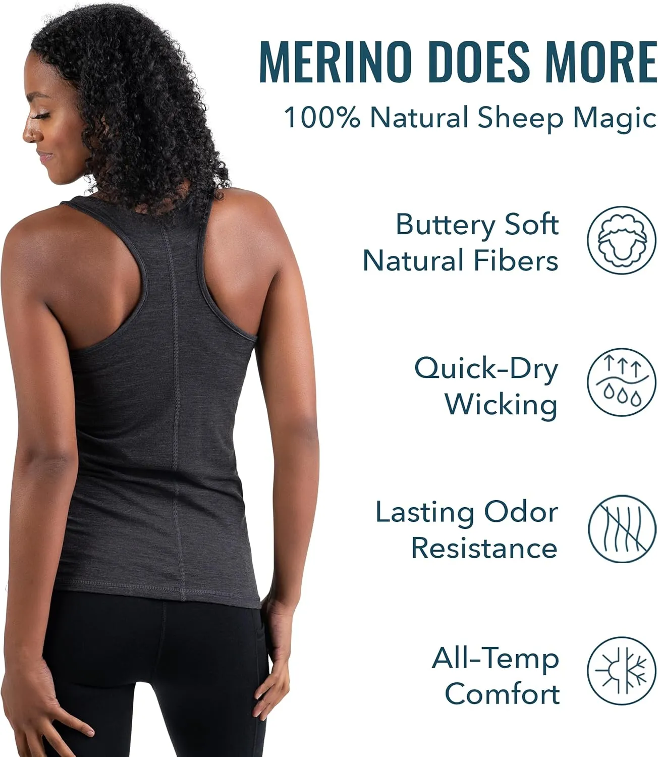 Women's Merino Tank Top by Woolly | RWS Certified | Soft, Stink Free, Seattle Designed