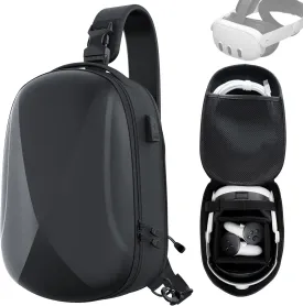 ZYBER Hard Carrying Case for Meta Quest 2, Black Backpack Travel Case for Oculus Quest 2 Accessories, Pico 4, Quest Pro